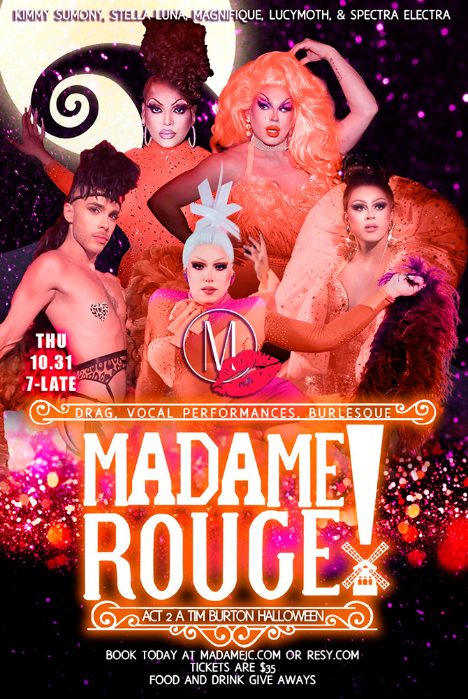 Burlesque Halloween perfomances at Madame Restaurant Jersey City